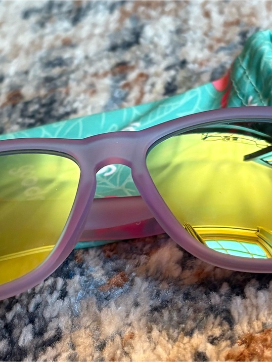 goodr Accessories - Purple Frame Sunglasses with Yellow Mirrored Lenses